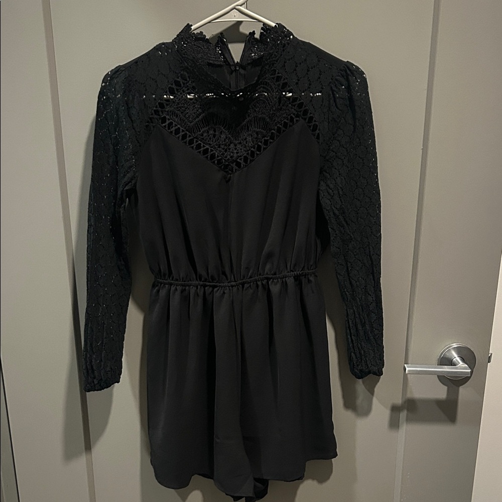 SHEIN Black Long Sleeve Dress